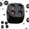 Black Skull Dice 1/5Pcs Skull Dice Cube Dice Halloween Dice Table Ornament Vintage Skeleton Dice For Halloween Board Games Poker 1
