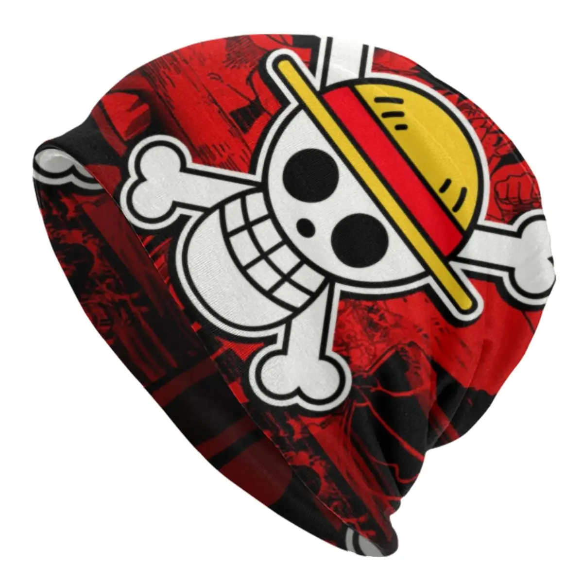 

One Pieces Skullies Beanies Caps For Men Unisex Fashion Winter Warm Knitting Hat Adult Jolly Roger Pirates Skull Bonnet Hats