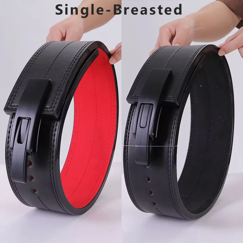 Weightlifting Belt Leather Wide Fitness Gear Powerlifting Gym Barbell Squat Deadlift Strength Waist Protective