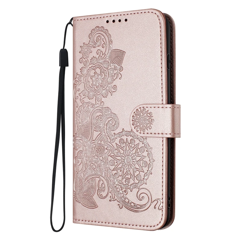 Paisley Leather Flip Stand Wallet Phone Case Cover