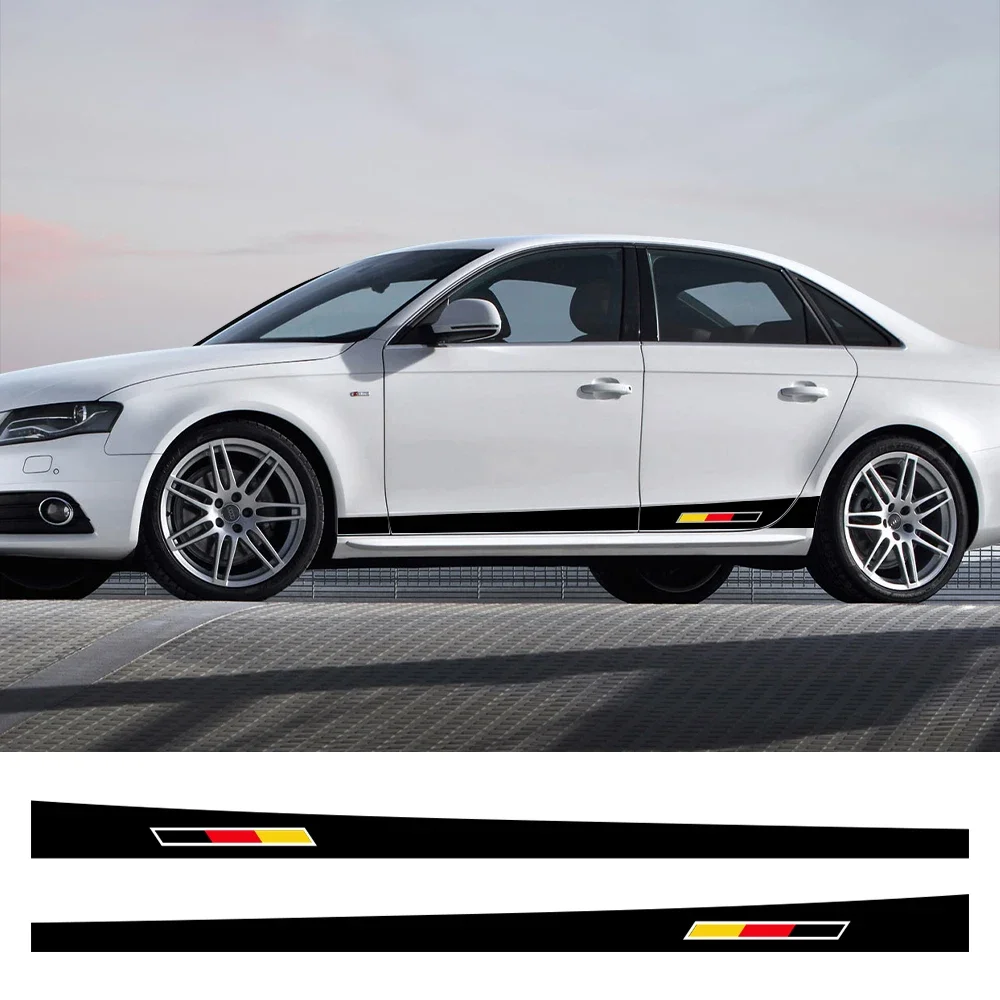 Sleek Car Door Side Skirt Sticker Vinyl Decals - Auto Graphics Accessory