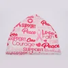 Breast Cancers Awareness Elastic Skull Hat Ribbon Printed Pattern Caps for Women 2