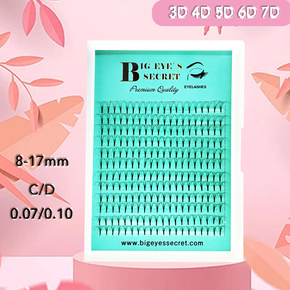 

BIG EYE'S SECRETPremade Volume Fans Individual Eyelashes Volume Lash Extensions Short Stem Lashes Fans Faux Mink Lash Extension
