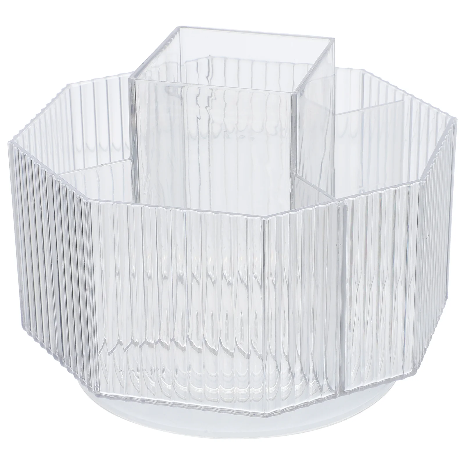 

Makeup Brush Tabletop Holder Desktop Storage Crystal Compartment Organizer