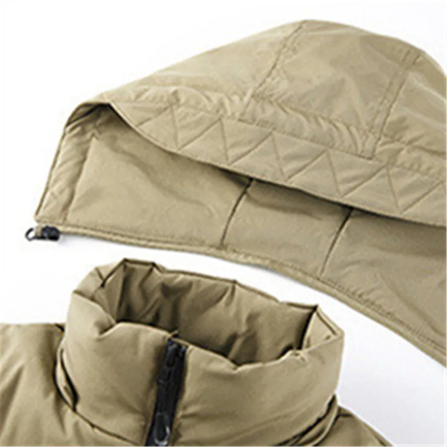 2025 Winter Men's Cargo Vest Thick Fleece Warm Sleeveless Jacket Hooded Tactical Coat Men Pockets Workwear Outdoor Waistcoat 4