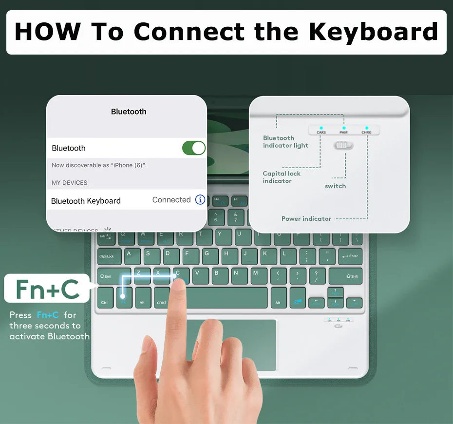 Universal Touch keyboard for Samsung Galaxy Tab S10 S9 S8 Ultra FE A9 Plus Tablet Keyboard for iPad Pro Air Bluetooth Keyboard wireless keyboard tablet keyboard ipad keyboard tablet keyboard case bluetooth keyboard case