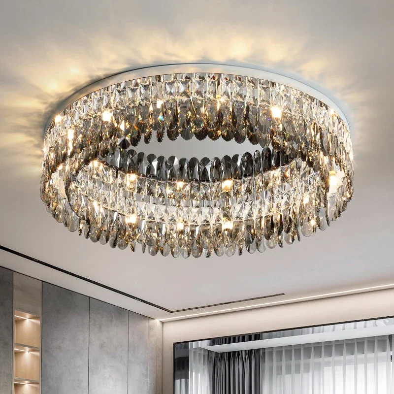 

Postmodern Ceiling Lamp Living Room LED Crystal Lights Simple Atmosphere High-end Bedroom Lamps Home Decoration Ceiling Lighting