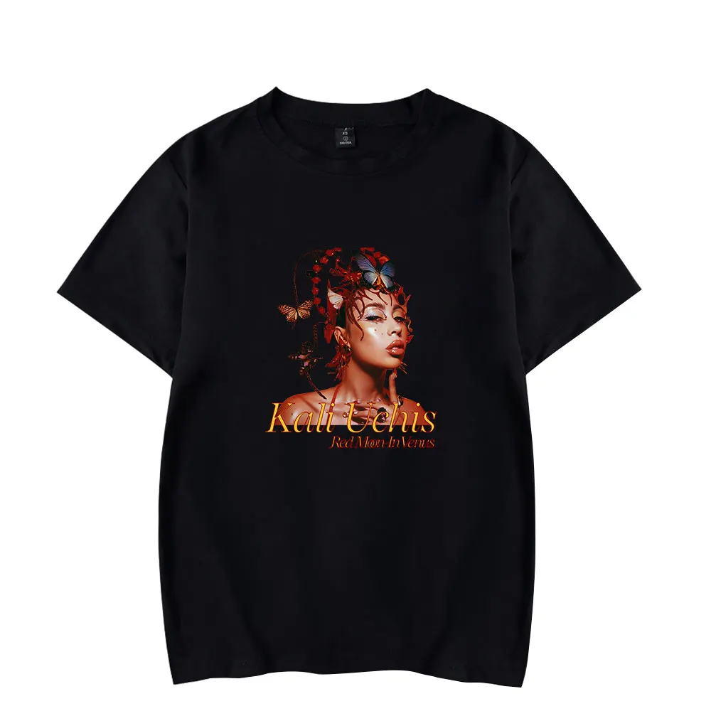 

Kali Uchis T-Shirts 2023 Red Moon In Venus Album Rapper Merch For Women/Men Unisex O-neck Short Sleeve Tee Streetwear Top