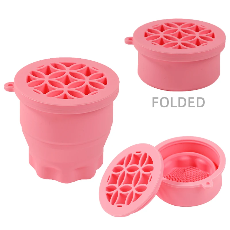 Silicone Makeup Brush Holder Wall-Mounted Soft Durable Reusable Convenient  Easy Operation Suit Beauty Tool Display Stand Storage