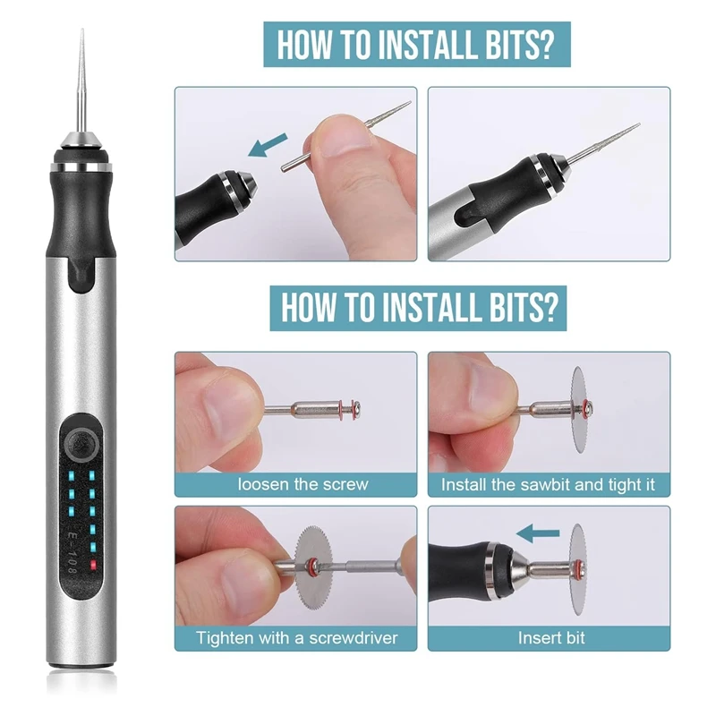 N0HB Electric Engraving Pen Mini DIY Engraving Tool Kits Cordless Engraver  Pen - AliExpress