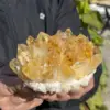 New Find Natural Yellow Phantom Quartz Crystal Cluster Mineral Specimen Healing 6