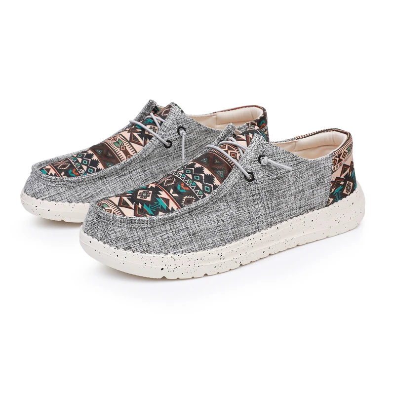 Fashion Print Men's Loafers Summer Breathbale Canvas Shoes Men Big Size Lightweight Flat Linen Casual Shoes For Men Moccassins
