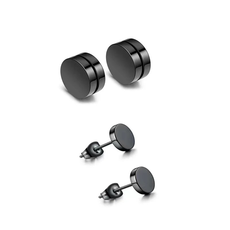 Takt Asahina Cosplay Earrings Black Ear Studs Magnetic Ear Clip Halloween Role Play Costume Accessories