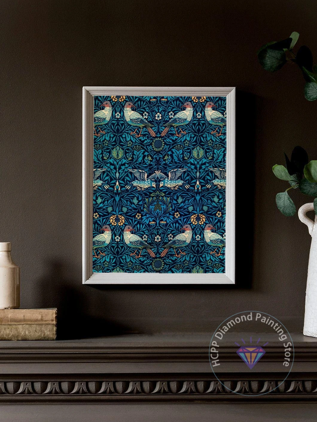 William Morris Museum Vintage Leaf Flower Art Painting Diamond Painting Kit 5D DIY Cross Stitch Handmade Crafts Home Decor Gift