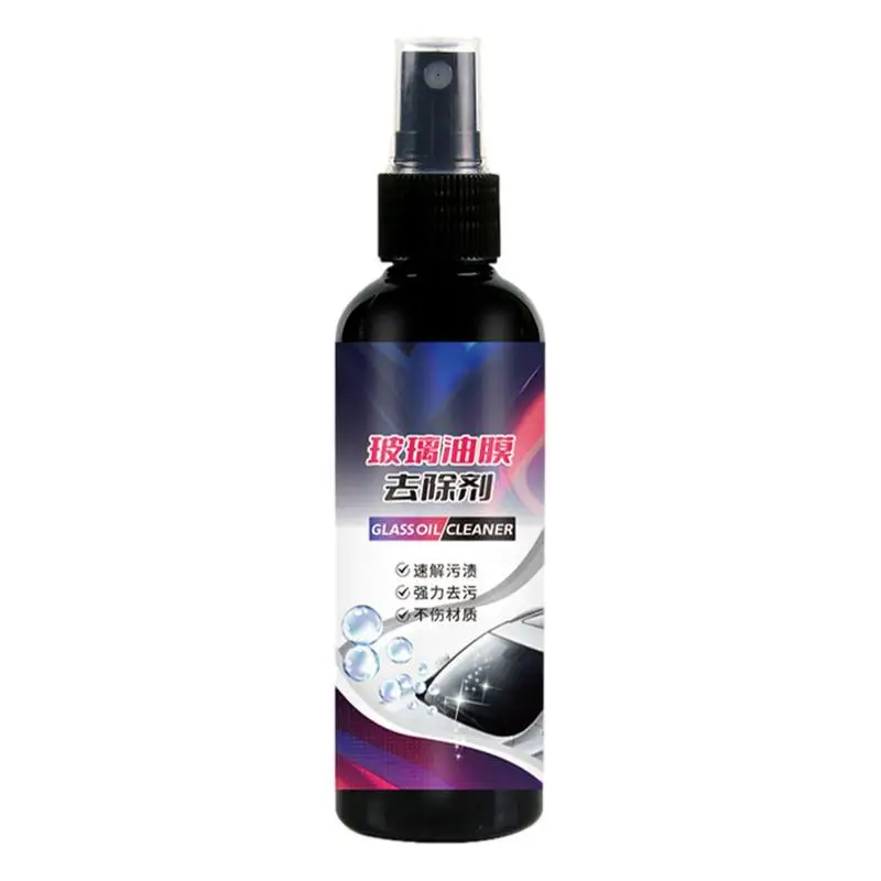 

Automotive Glass Cleaner Water Based Oil Film Remover For Car Glass Mild Effective Car Cleaner 100ml Safety For Shower Door