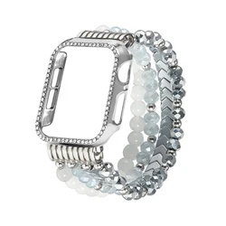 Elegant Jewelry Strap with Diamond-Accented Case for 40mm (Silver)