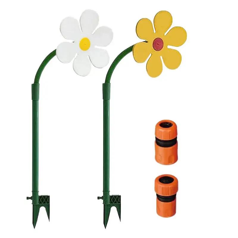 

Garden Flower Shape Water Sprinkler Lawn Yard Watering Irrigation Tool Rotating Garden Dancing Daisy Flower dispenser Tool