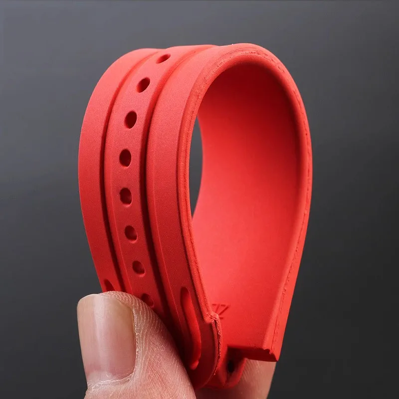 High Quality 24mm*12mm Lug End Rubber Waterproof Watchband For Men's Oris Wristband Silicone Band Stainless Steel Folding Clasp