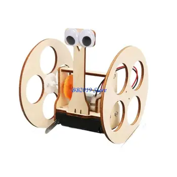 Q0KB Giocattolo robot in legno fai-da-te per bambini per migliorare le abilità motorie Set scienze educative