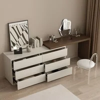 Luxury Dressing Table Drawer White Makeup Mirror Corner Desk Dresser Table Cabinet Organizers Storage Penteadeira Home Furniture 5