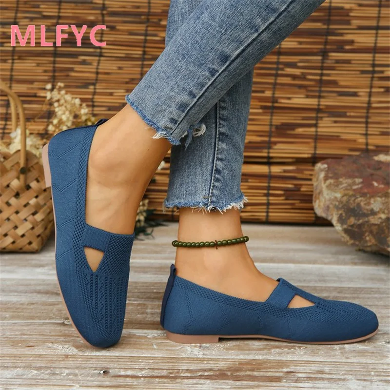 Summer Cloth Shoes ladies Hollow Breathable Soft Sole Anti slip Flat Shoes Casual Shoes women work shoes comfortable for work