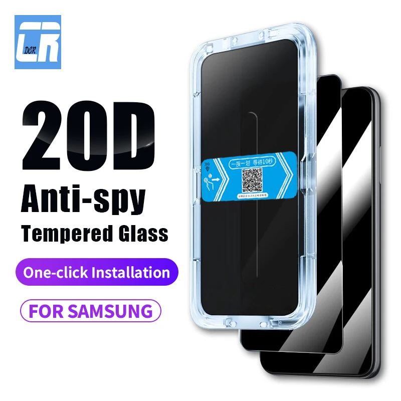 

One-click Installation Kit Anti-spy Privacy Glass For Samsung A15 A05 A14 A04 A13 A03 A12 A02S F15 F14 F34 F54 Screen Protector