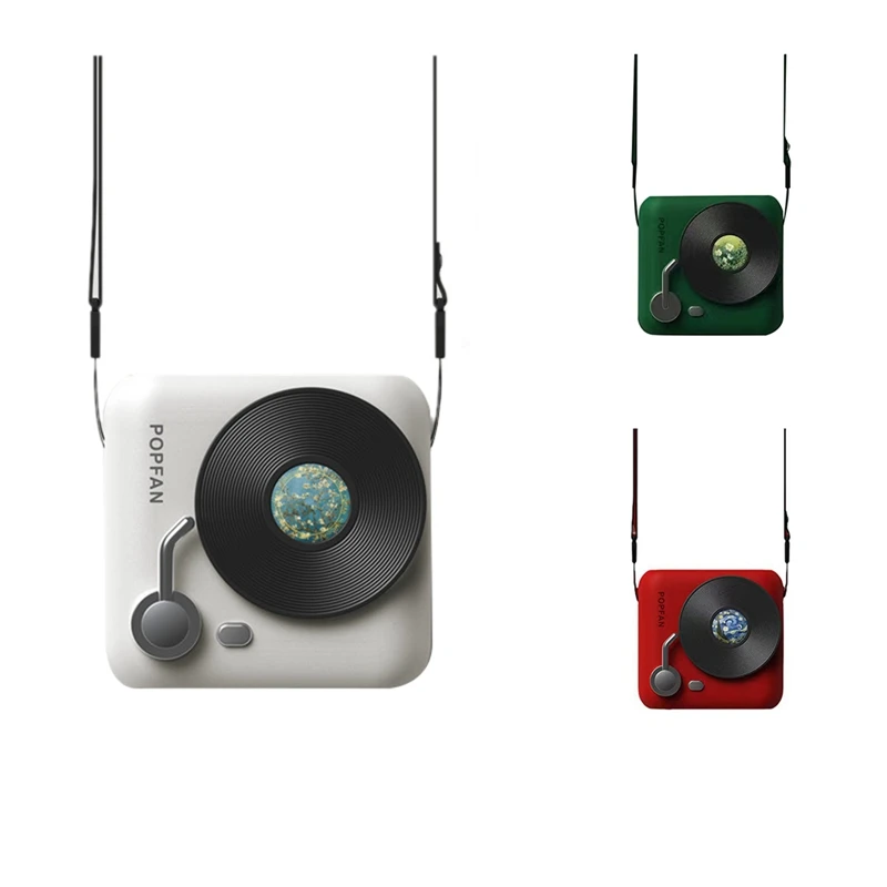 

LUDA Portable Retro Camera Air Conditioning Fan Humidification Fan Hanging Neck Fan Handheld Fan For Desktop Office Fan