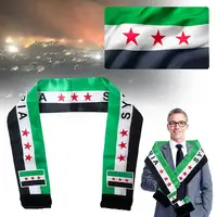 Vibrant Printing Syrian Flags Banners Scarf for Formal Event National Flags Sash Satins Flags Banners for Holiday Gathering 1