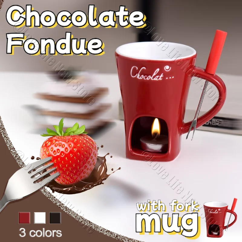 ChocolateFondueCupEuropeanCandleCupCeramicMugHeatingFood