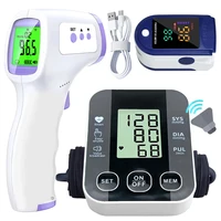 Automatic Tonometer Blood Pressure Meter BP Medical Sphygmomanometer LCD Infrared Forehead Thermometer Blood Pressure Monitor 2