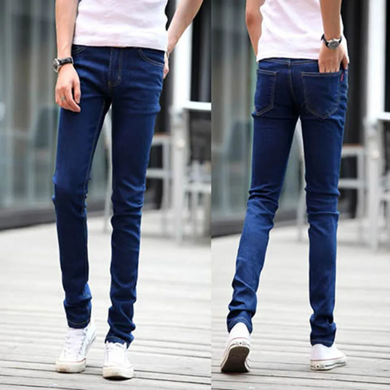 Summer 2022 Fashion Casual Handsome Slim Jeans Men's Korean Small Feet Long Pants Fashion Was Thin Trendy Men's Pencil Pants