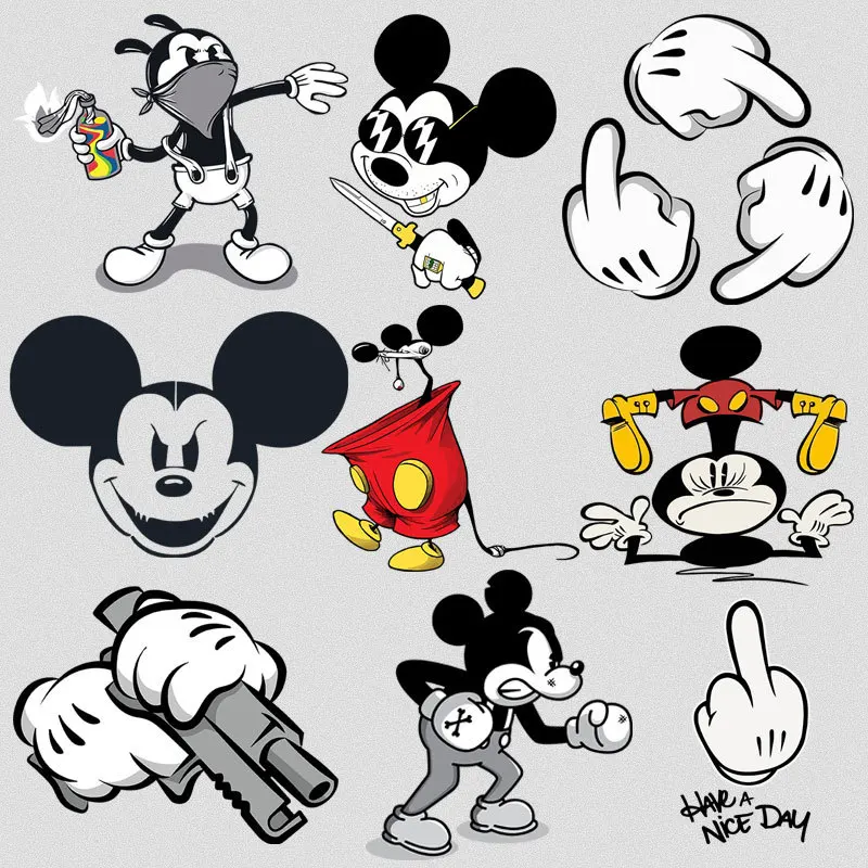 Disney Cartoon Mickey Mouse Heat Transfer Clothing Thermoadhesive