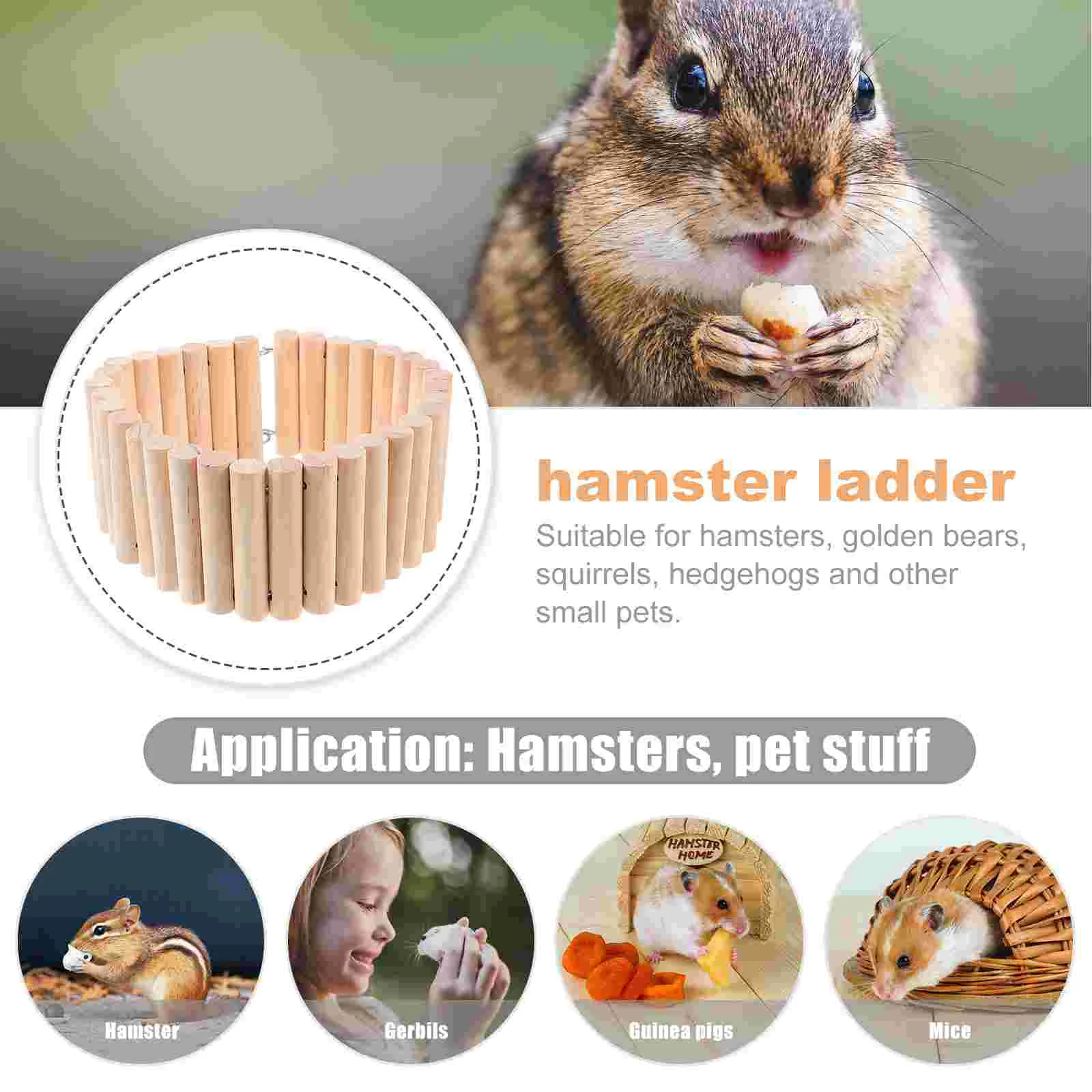 Portable Natural Wood Dragon Cat Hanging Bridge Small Animal Climbing Toys Hamster Ladder Syrian Hamster Ladder Chinchilla