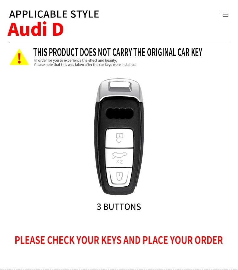 Cover chiate/telecomando per Audi A3 A6L A6 A7 A8 Q7 Q8 portachiavi Shell Bags 2020 2021 2022 Protector accessori Auto - Sd31098708d614905a31918ab78c2c01df