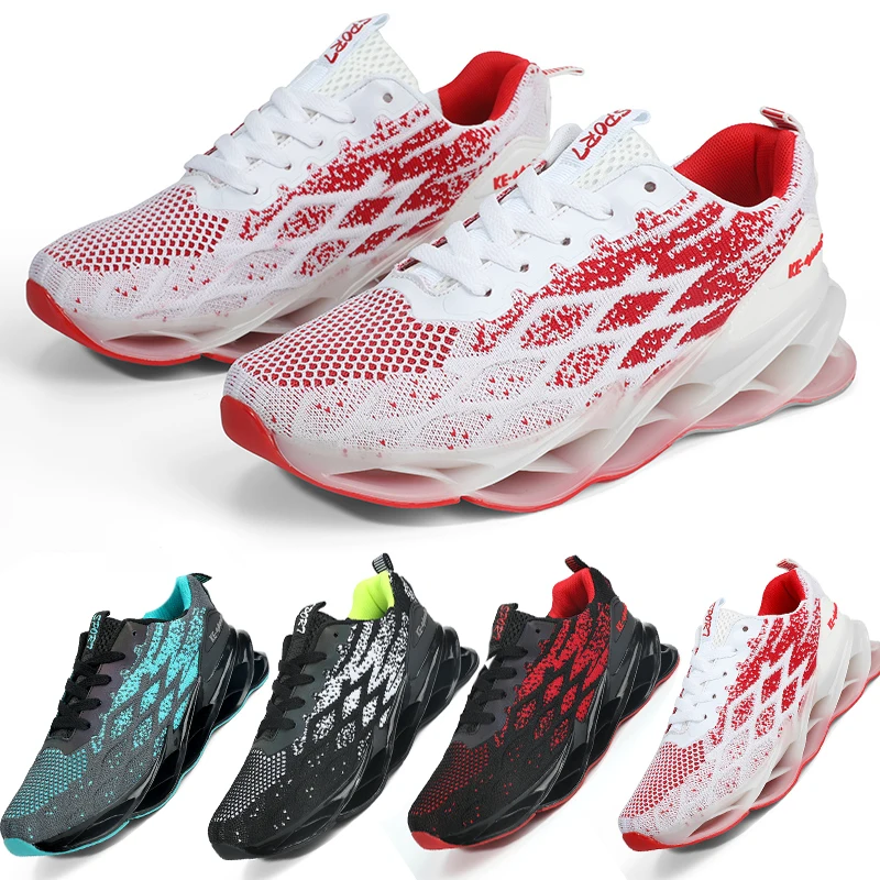

2024 Sneakers Men's Comfortable Mesh Breathable casual stylish blade cushioning running shoes for men