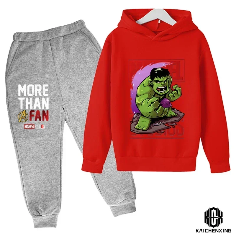 thumbnail image 1 of Sudadera con capucha de Hulk para niños, chándal para niño y niña, conjunto de ropa de sudadera para primavera, otoño e invierno, pantalones con capucha de superhéroes de Marvel, traje para niños, 1 of 5
