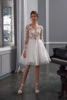 vestidos de novia Short Wedding Dress Sweetheart Organza Lace Appliques Long Sleeve V-NecK Customize To Measures RObe De Marie 1