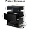 Nightstand Set 2,Nightstand with Charging Station,Induction Light and LED Light,Bedside Table with Drawers,Modern End Side Table 2