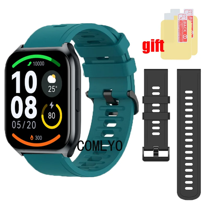 

Силиконовый ремешок для смарт-часов Haylou Watch LS02 2 Pro, мягкий спортивный браслет, защитная пленка для экрана