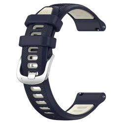 Silicone Smart Watch Run Band Bracelet - Compatible with Select Garmin Models, Available in 18/20/22MM Sizes - 22MM Strap (Darkblue starlight)