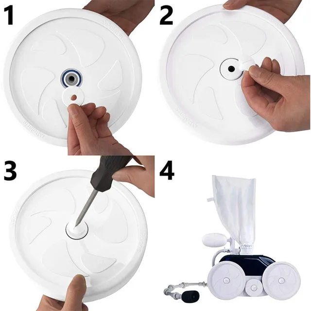 Fehér Kerék Csavarok Készlet Medence Csere Csavar 180/280/380 C-55 C55 Tisztító A Polaris Vadonatúj Tartós Számára