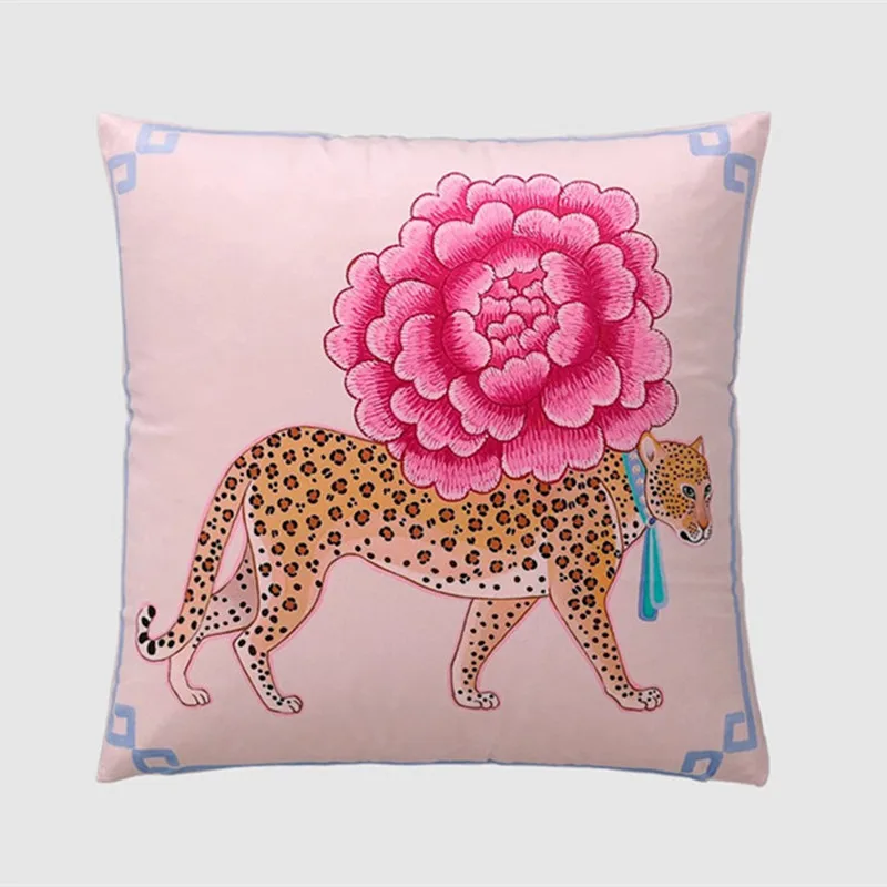 Fodere per cuscini quadrati con stampa leopardata Federe per cuscini tigre Cuscino decorativo in velluto per esterni interni 45 cm 55 cm Lusso vintage