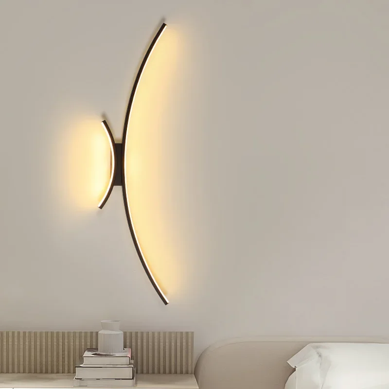 Minimalist Bedside LED Wall Lamp Nordic Wall Sconce for Bedroom Aisle Living Room Home Decoration Indoor Lighting Fixture Luster
