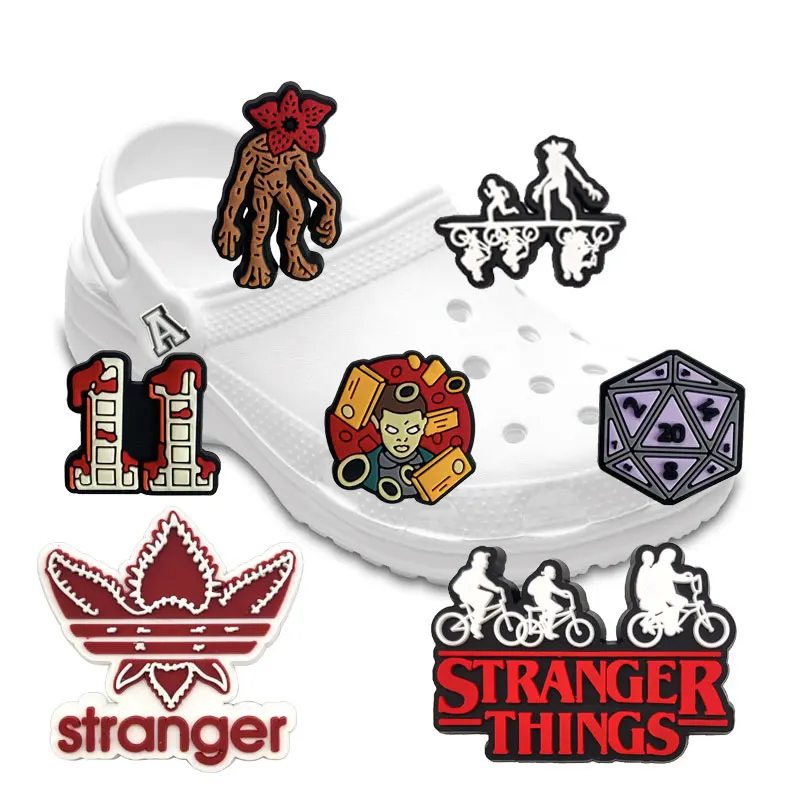 Pins Croc Charms For Shoes Stranger Things Decoration Cute PVC Shoe Pin