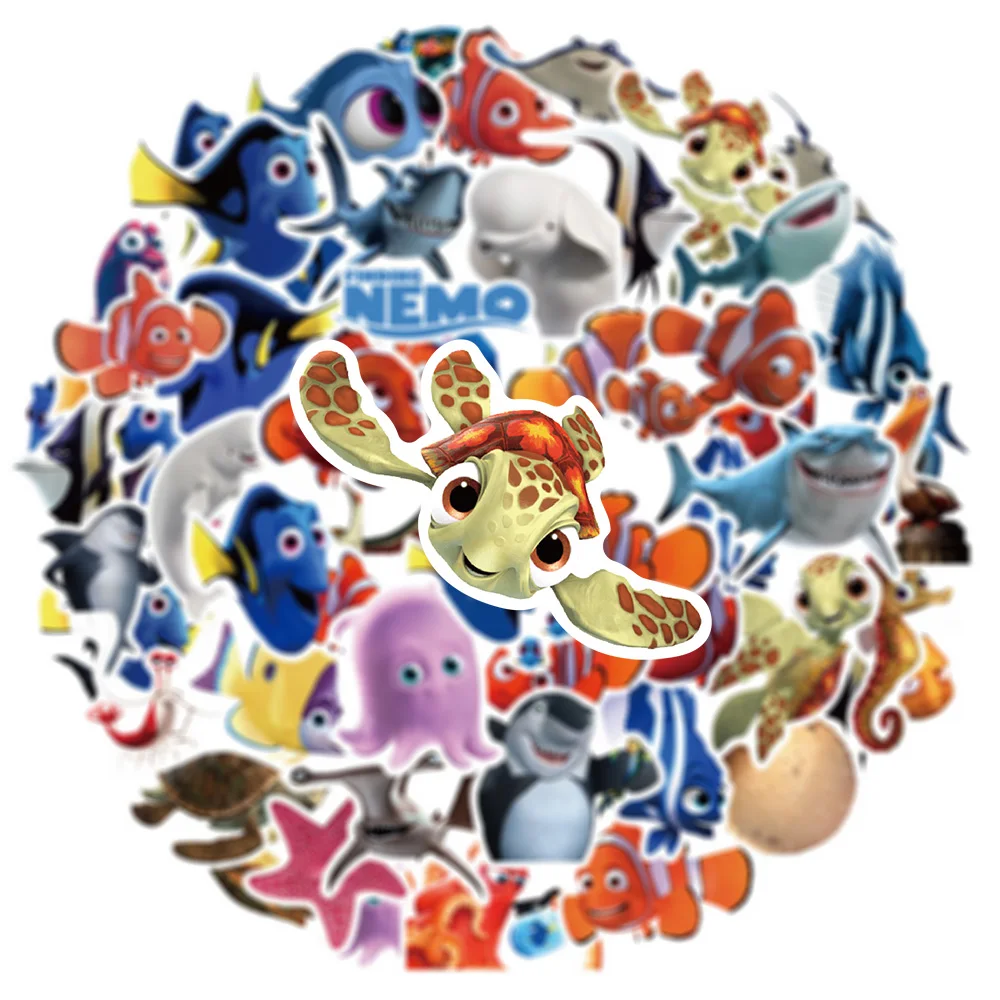 Adesivi Murali Rimovibili Alla Ricerca Di Nemo - Personaggi Disney Pixar Per Camera Bambini, Set 24 Pezzi