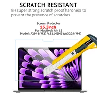 Screen Protector for MacBook Air 15 2023-2025 Released 15.3Inch Model A2941 M2 A3114 M3 A3241 M4 Clear Laptop Tempered Glass - Image 5