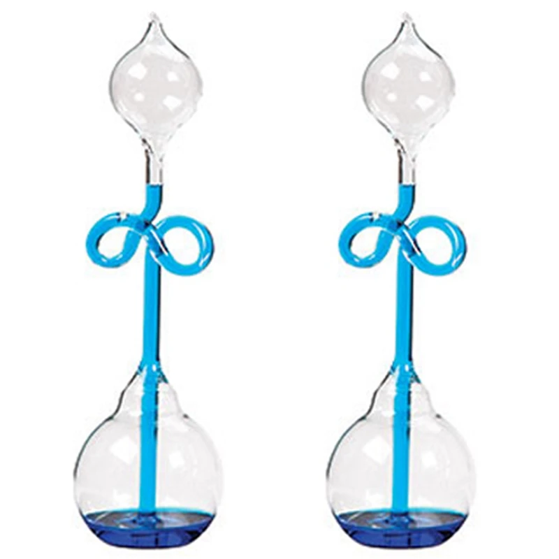 

2X Kids Children Educational Toys Science Energy Museum Toy Love Meter Hand Boiler Thermometer Spiral Glass Blue