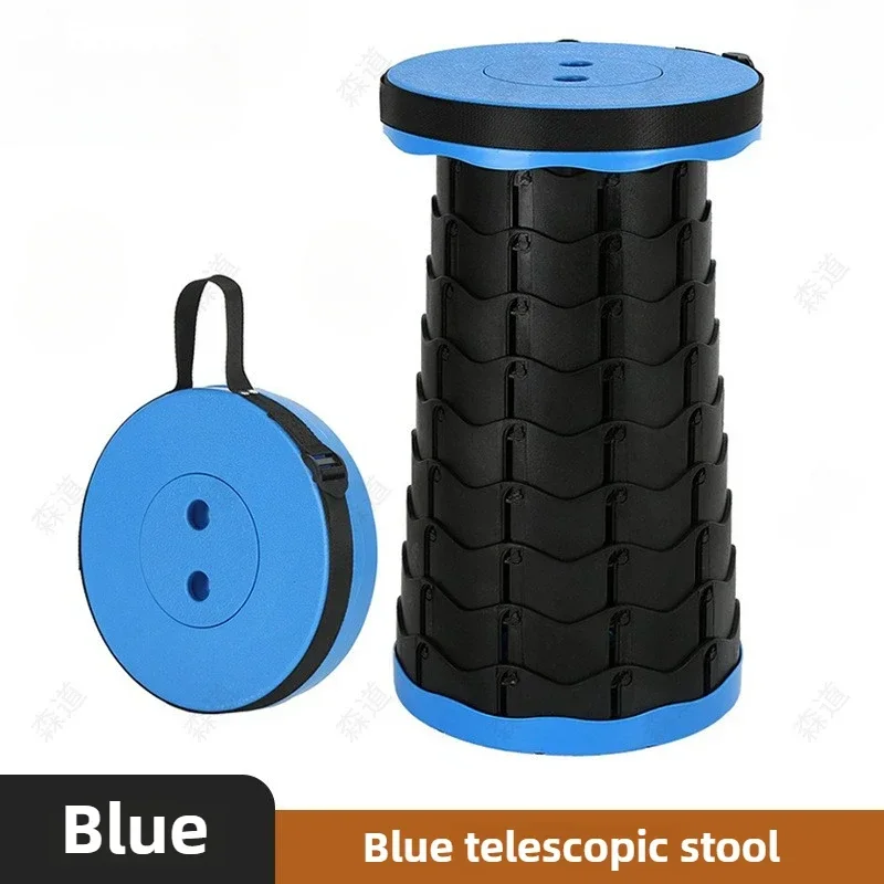 Portable Folding Telescopic Stool Lightweight Plastic Subway Queuing Chair Outdoor Camping Chair Fishing Seat Carry Bag folding chair retractable stool