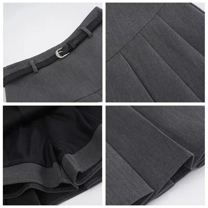 Teens Girls Pleated Skirts Simple College Style Kids A-line Suit Skirt 3 To 13 Y Children School Uniform High Waist Short Skirt