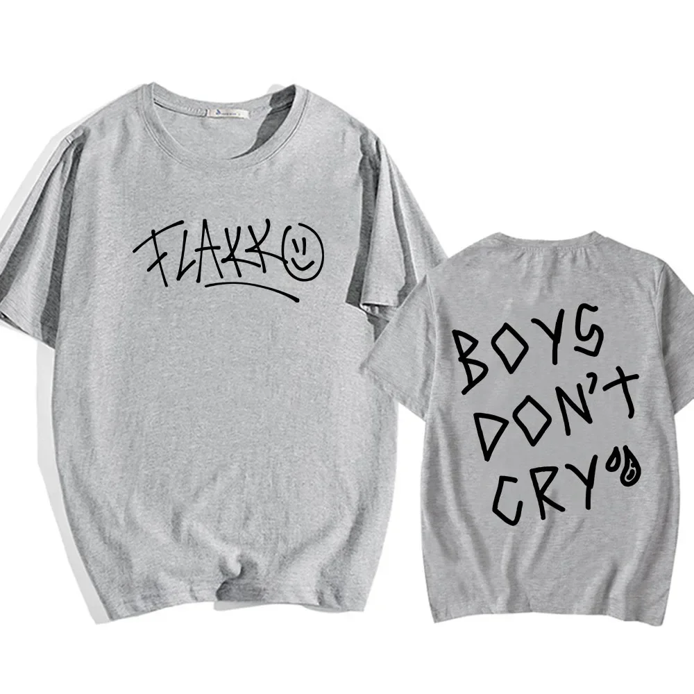 Rels B Flakk Smile T-shirt Boys Don't Cry Letter Graphic Tee-shirt Cotton Summer Casual Men/Women Shirt Streetwear Ropa De Mujer 5